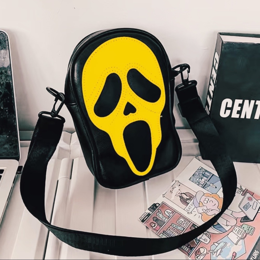 Scream Ghost Face Faux Leather Crossbody Bag